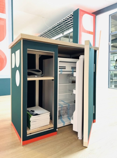 comptoir avec frigo pour stand modulaire