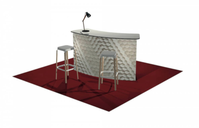 comptoir d'accueil courbe