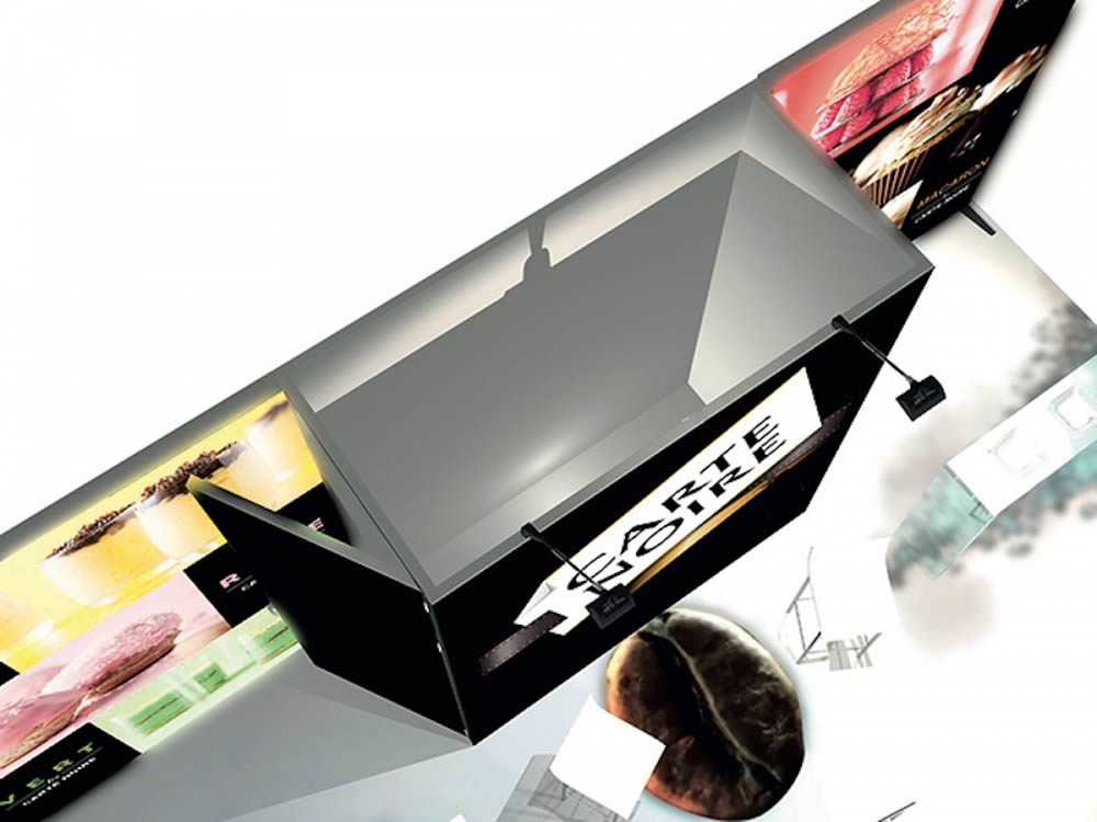 stand sur mesure 18m² design