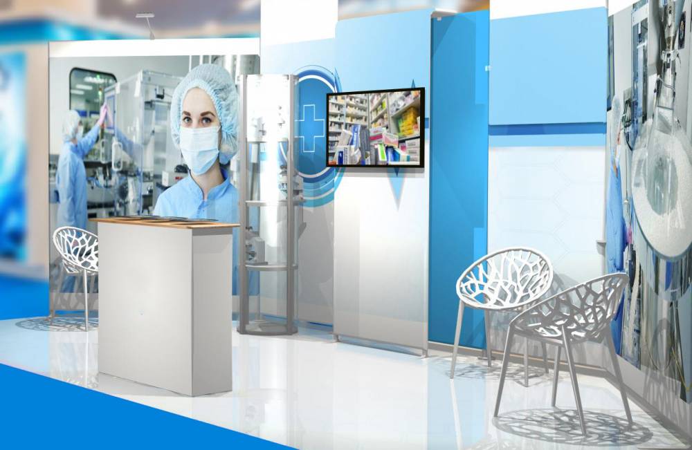 galerie stand tubulaire contour