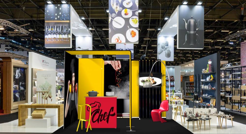 galerie stand tubulaire contour